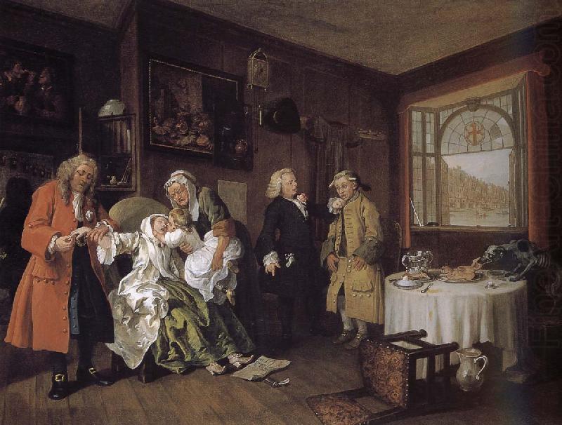 William Hogarth Group painting fashionable marriage of the dead countess china oil painting image